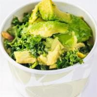 Kale & Avocado Salad · Pickled red onions, pepitas, cilantro vinaigrette. Gluten-free. Dairy-free.