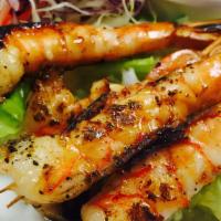 Grilled Shrimp · Little spicy. Marinated shrimp served with Thai spicy lime sauce.