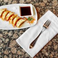 Gyoza · Steamed or fried. Choice of beef, chicken or veggie.