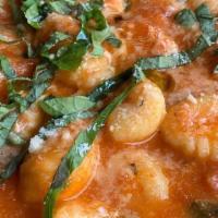 Gnocchi Sorrentina · Gnocchi pasta sauteed in a plum tomato sauce with basil and fresh mozzarella
