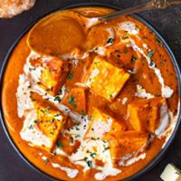 Paneer Tikka Masala · Home made cheese cooked with bell peppers, onion & tomato/ rich creamy sauce