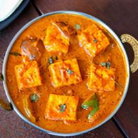 Kadai Paneer · Fresh cheese cubes cooked with spinach/house grounded spices/fenugreek