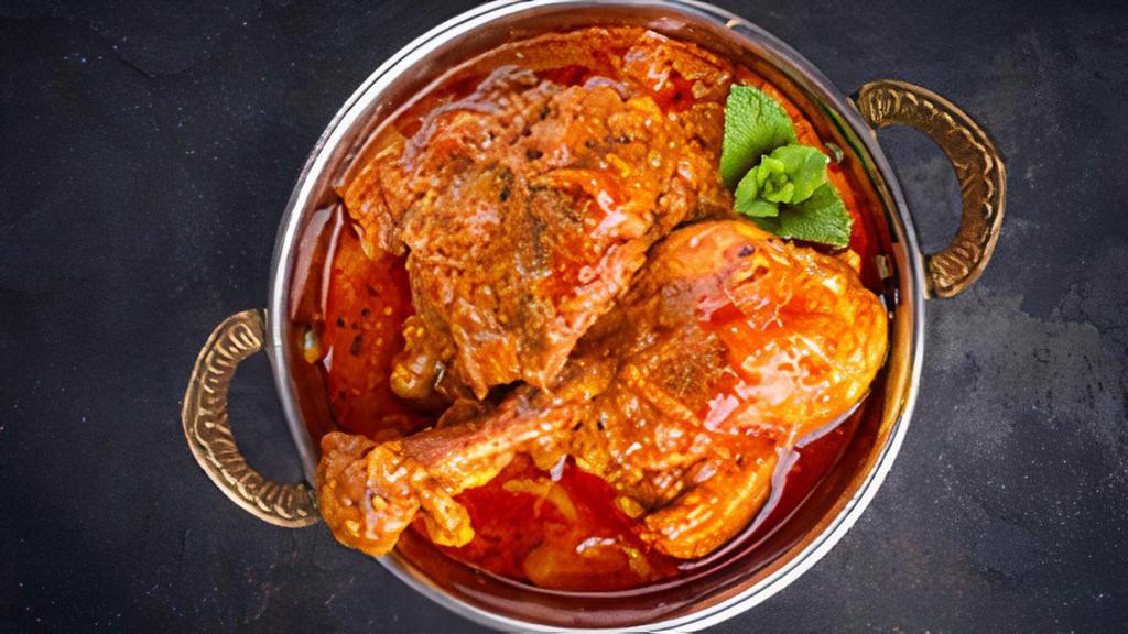 Hyderabadi Chicken Curry · boneless Chicken finished with home made curry sauce
