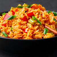 Schezwan Fried Rice(Veg/ Egg/ Chicken/ Shrimp ) · Aromatic rice fried with fine chopped vegetables, bell peppers, cabbage & carrot tossed in s...