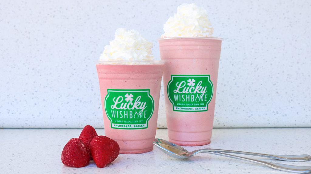 Fresh Frozen Strawberry Milkshake · Real Strawberry milkshake