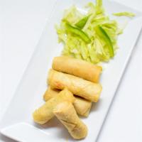 Spring Roll · crispy roll with shredded carrot, bean sprouts, noodles and vegetables