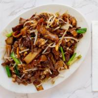 Beef Or Chicken Chow Fun · Stir fry flat ho fun noodles in a special sauce w beef (or chicken) , scallions, bean sprout...