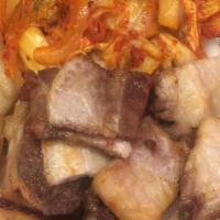 Spicy Kimchi &  Pork Belly With Wavy Noodle · 