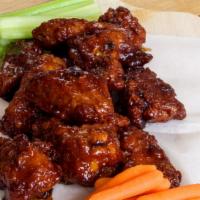 Wings · Jumbo, Breaded, Seasoned Wings, Deep-Fried and Tossed with Your Choice of Sauce.