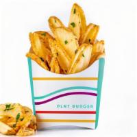 Crispy Herb Fries · Crispy Potato Scoops, Tossed in Fresh Herbs, Served with your choice of Snack Sauce