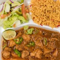 Lahori Chicken Curry · Delicious boneless chicken pieces cooked with mild lahori spices, fresh garlic, tomatoes and...