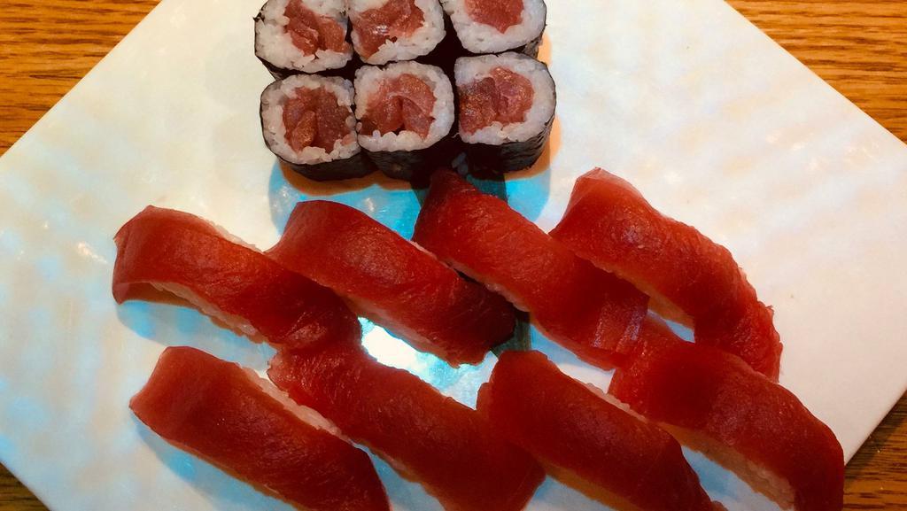 Tuna Lover · Eight pieces of tuna and tuna roll.