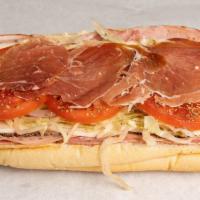 Italian Hoagie · Made with lettuce, tomatoes, onions and provolone cheese.