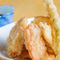 Tempura · Your choice of protein served with steamed rice and housemade dipping sauce.