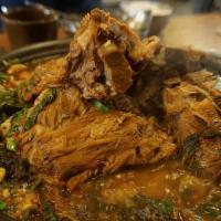 Gamja Tang Jungol  · Pork neck bone, potato, and vegetable stew in casserole