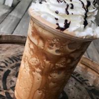 Frozen Mocha Salted Caramel Latte · Chocolate sauce and salted caramel syrup blended with a double shot of espresso, your choice...