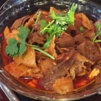 Beef & Tripe With Tendon In Chili Oil · Spicy.
