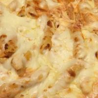 Baked Ziti Parmigiana · Ziti mixed with ricotta cheese and mozzarella cheese and topped with our house-made marinara...