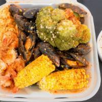 Large Shrimp & Mussels · Most popular. 10 pieces of large shrimp and 1 lb. mussels.