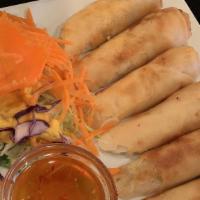 Thai Spring Roll · Favorite. Popular crispy spring roll wrapped with chicken, vegetables, chopped scallions, an...