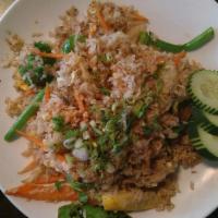 Vegetable Fried Rice · An assortment of fresh assorted vegetables stir fried with rice and egg.