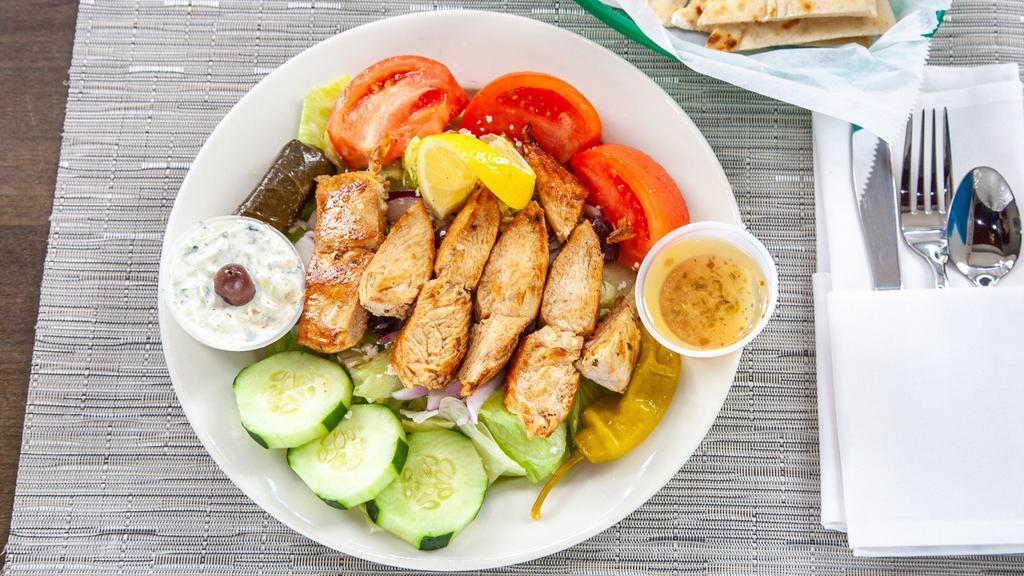 Grilled Chicken Greek Salad · An 