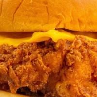 Nashville Hot · Crispy Chicken Sandwich w/ pickles, Buttermilk Ranch and Nashville Hot Sauce