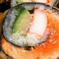 Tempura Maki · Deep fried inside out roll salmon or tuna with avocado. Five pieces.