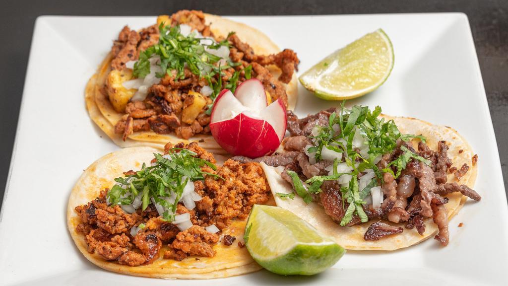 Tacos Campechanos · Mix a Mexican sausage and beef.