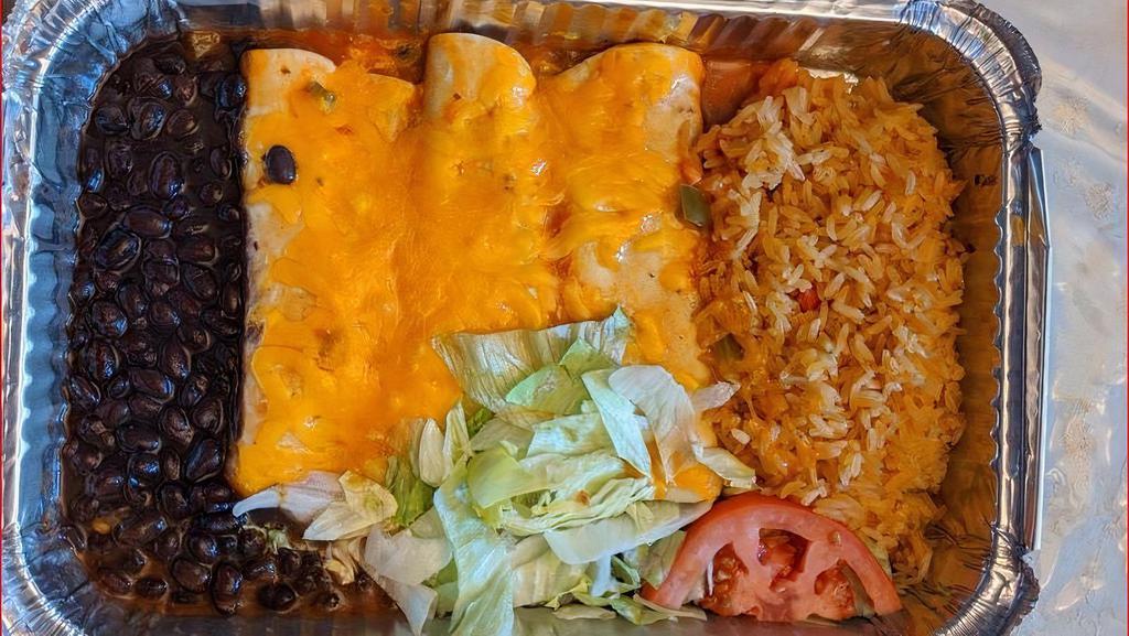 Mexicali Trio · Choice of three: enchilada, chile relleno, tostada, burrito, taco, tamale or chimichanga.