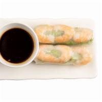 Fresh Spring Rolls (2) · Vermicelli noodles, lettuce, basil, and beansprouts.  Springroll sauce on the side.

Please ...