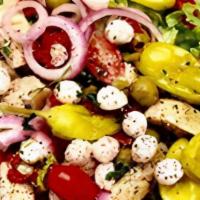 Antipasto Salad · Ham, Genoa and cooked salami, provolone cheese, and anchovies.