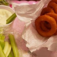 Onion Rings (8 Pieces) · Crispy onion slices deep-fried until golden-brown.