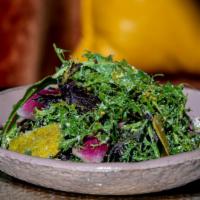 House Salad · Gluten Free, Vegan, Vegetarian. Radishes, Roasted Sweet Potato, Toasted Seeds