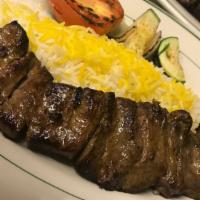 Barg · Skewer of sliced filet mignon marinated and open grilled.