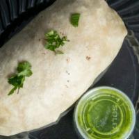 Chicken Burrito · Served with lettuce rice beans pico de gallo and cheese.