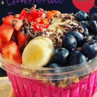 The Haver Fords · Pitaya Base (Pitaya blended with pineapple&  banana) 

topped with granola, blueberries, ban...