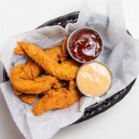 Chicken Fingers · crispy chicken tenders with your choice of sauce