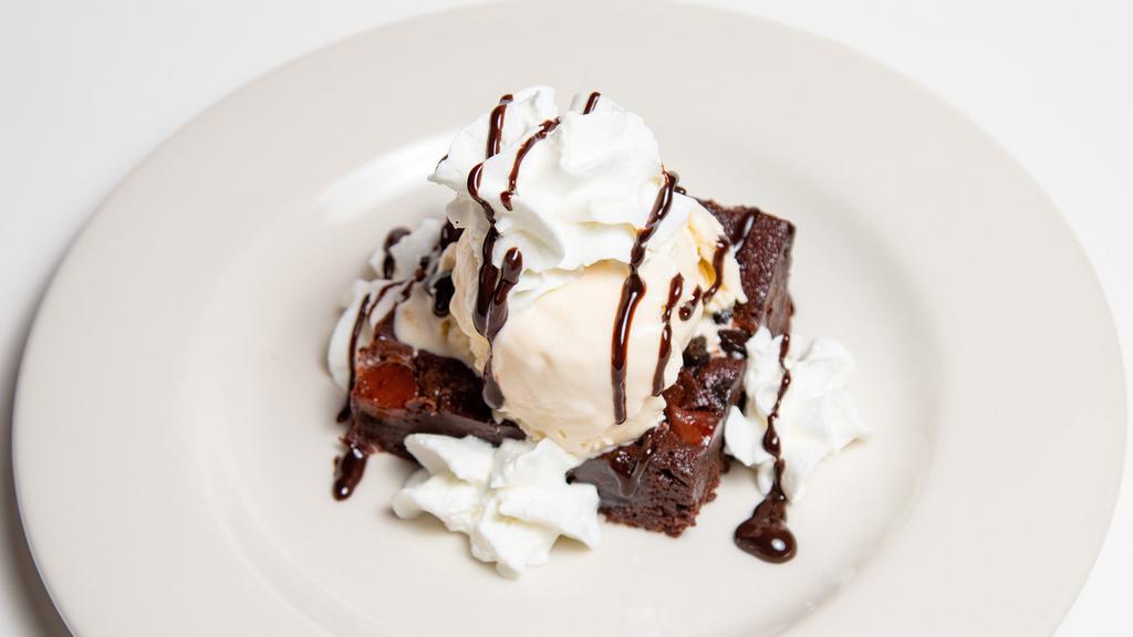 Make Your Own Brownie Sundae · we provide the brownie, ice cream, whip cream, and chocolate sauce