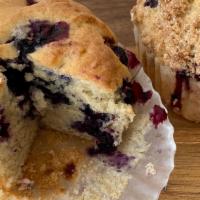 Blueberry Muffin · These muffins are not super sweet and come fresh and hot to make for the perfect breakfast. ...