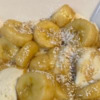 Bananas Foster · will be packaged in 2 separate cups!!! one with vanilla bean ice cream, the 2nd cup with sli...