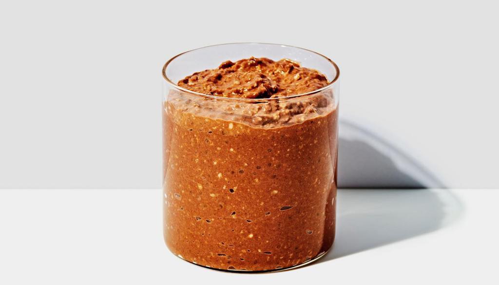 Power Breakfast (Gf) · Start your day with the power of overnight oats. A rich and flavorful combination of ingredients that will have you ready to take on the day. . Ingredients: Rolled Oats, Esti Foods Vanilla Bean Greek Yogurt, Peanut Butter, Chia Seeds, Milk, Cocoa Powder, Salt, Honey + Vanilla