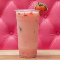 Frozen Lemonade · Choice of flavor: pink, strawberry, blueberry, watermelon.