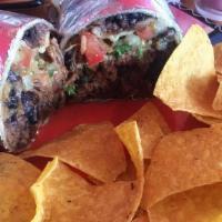 Super Burrito · Full of Choice of meat, or vegetarian, beans, rice, avocado salsa, pico de gallo, guacamole,...