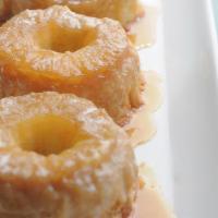 Pineapple Upside Down Cakes · Three individually packaged, frozen pineapple upside down cakes. Just bake and serve, then f...