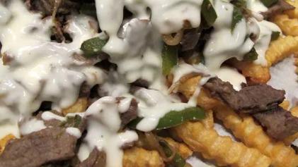 Cheese Steak Fries · CHEESE STEAK CHOICE OF BEEF OR CHICKEN FRIES AND CHEESE