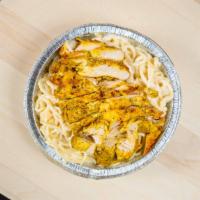 Chicken Alfredo Pasta · Grilled chicken tossed in creamy Alfredo sauce and spaghetti.