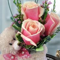 Pink Rose And Teddy · 