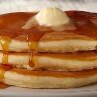 Pancakes · 3 Buttermilk pancakes with syrup and butter