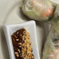 (D) Vegetable Summer Rolls · Tofu with lettuce, mint, and rice noodle.  It wraps in a soft wrapper